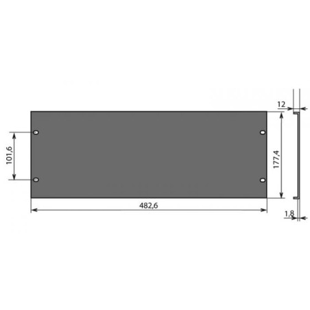 Panneau rackable 4U en Aluminium