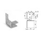 Renfort d'angle en T 50 x 50 x 40 mm 6 trous