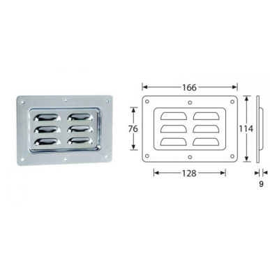 Cuvette de ventilation horizontale