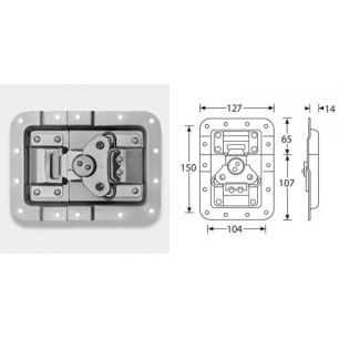 Fermeture papillon encastrée avec découpe profilé d'emboitement