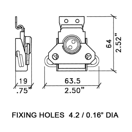 Fermeture papillon medium noire