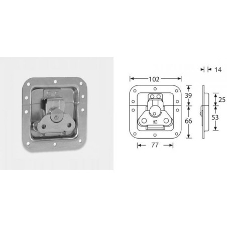Fermeture Papillon encastrée Medium Cuvette 14mm