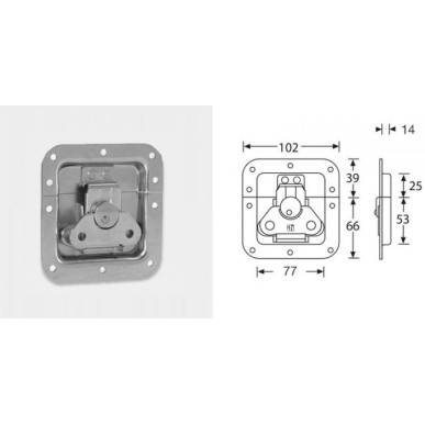 Fermeture Papillon encastrée Medium Cuvette 14mm