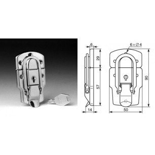 Femeture grenouillère à clé