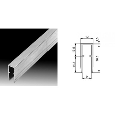 Profilé latéral pour cloisons amovibles 9mm (le mètre)