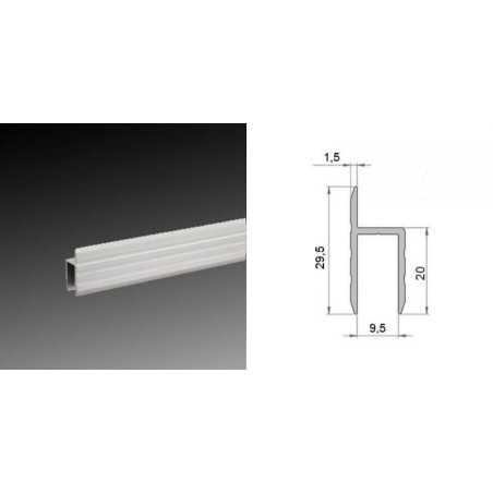 Profilé pour trappe de visite 9.5mm (le mètre)