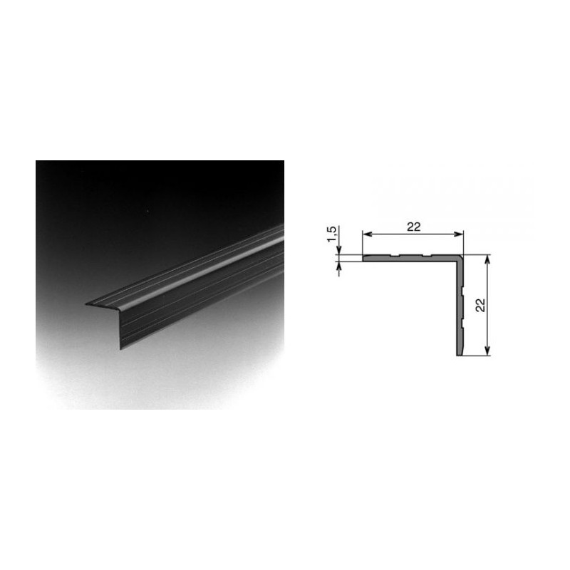 Cornière d'angle en plastique 22 x 22 mm (le mètre)