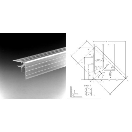 Cornière d'angle double 30 x 30 mm (le mètre)