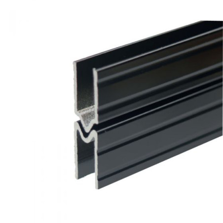 Profilé d’emboîtement mâle 7 mm noir (le mètre)