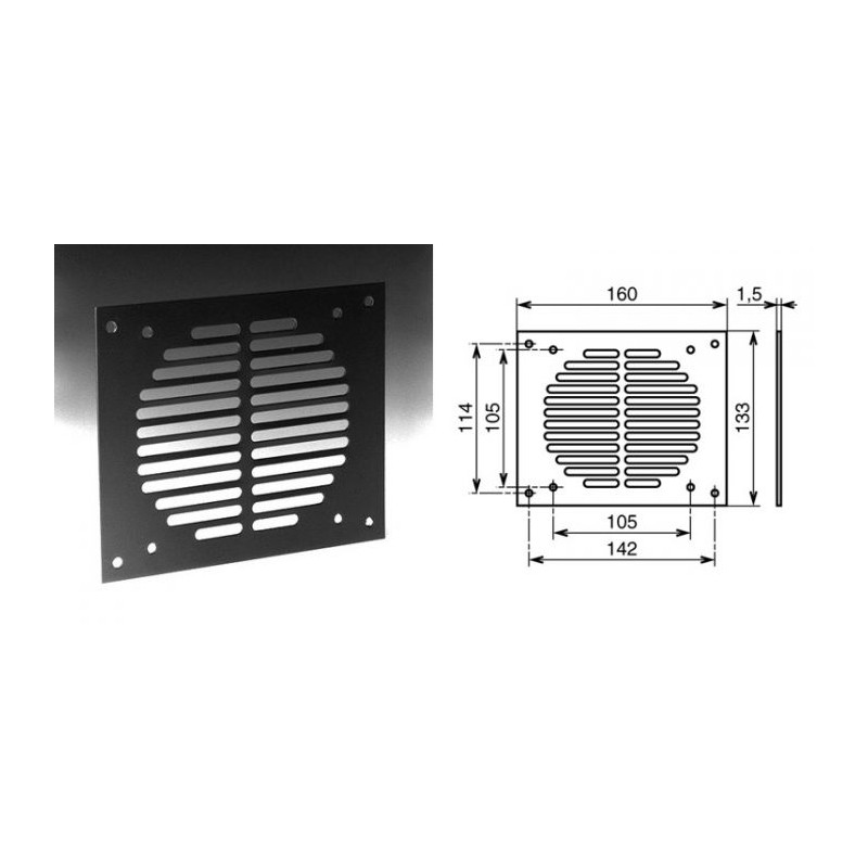 Grille en acier pour ventilateur