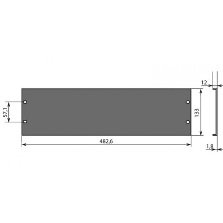Panneau rackable en U en aluminium 3U