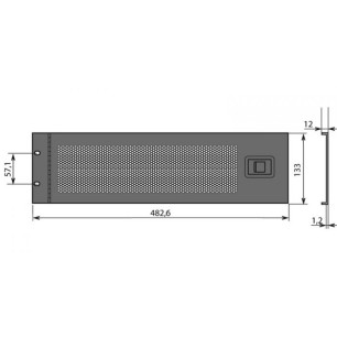 Panneau 19 pouces porte perforée 3U