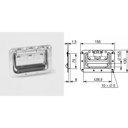 Poignée encastrée à ressort