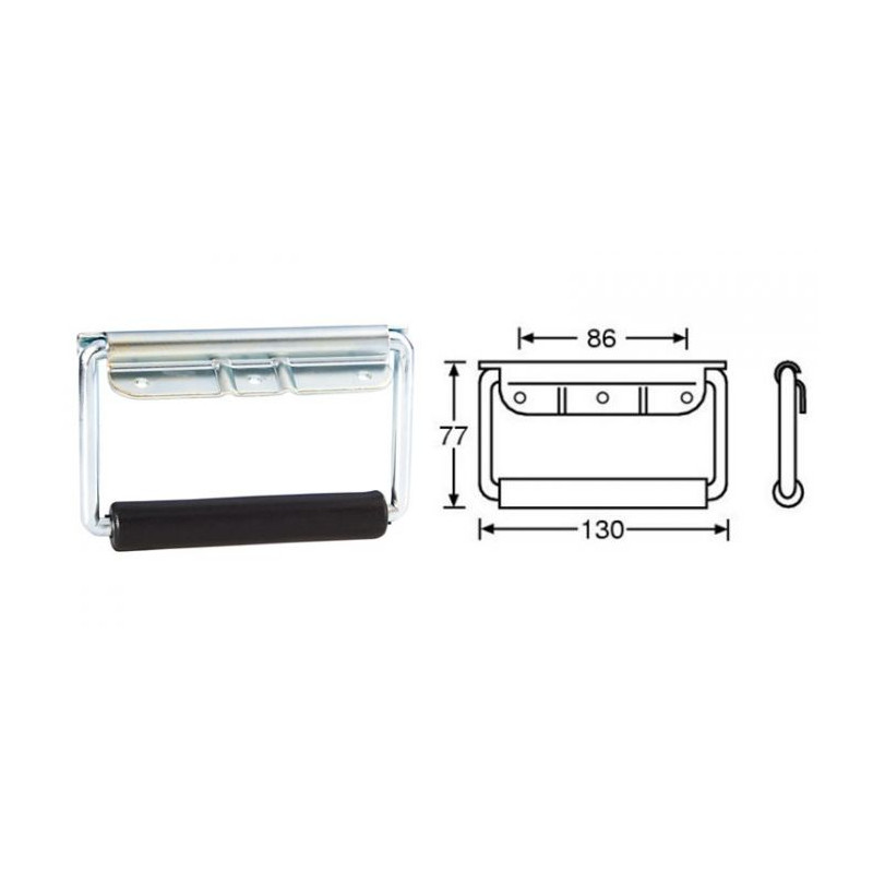 Poignée de surface à ressort