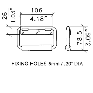 Poignée de surface à ressort noire