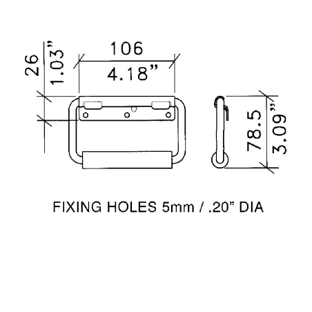 Poignée de surface à ressort noire
