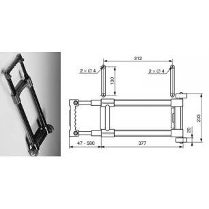 Poignée télescopique amovible de surface