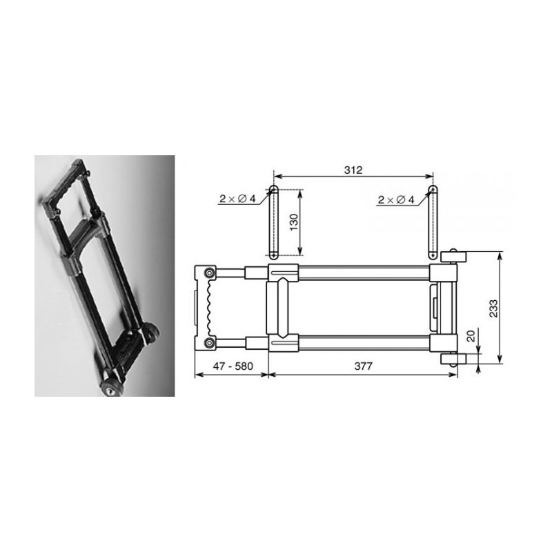 Poignée télescopique amovible de surface