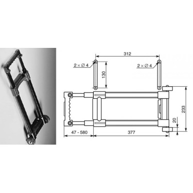 Poignée télescopique amovible de surface
