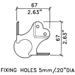 Coin à boule 1,8mm passage pour profilé 31x31mm noir