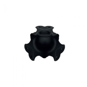 Coin à boule 1,8mm empilable avec passage pour profilé 31x31mm noir