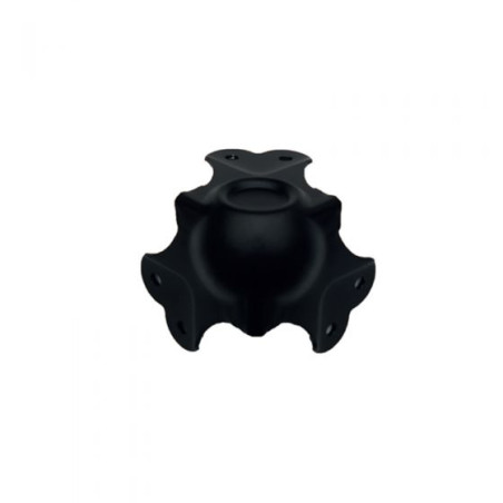 Coin à boule 1,8mm empilable avec passage pour profilé 31x31mm noir