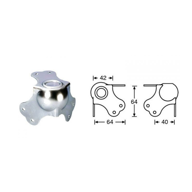 Coin à boule 65mm empilable