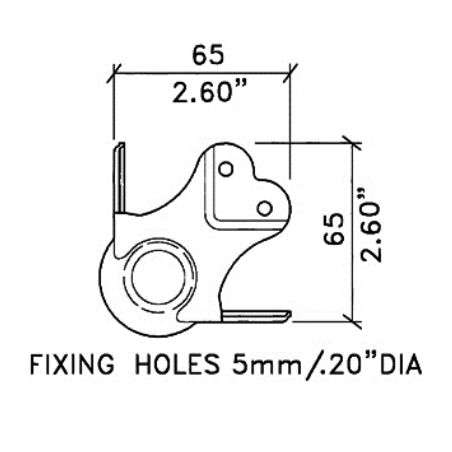 Coin à boule 1,8mm empilable avec passage pour profilé 31x31mm noir