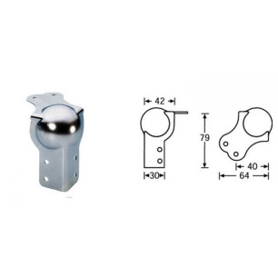 Coin à boule-renfort 81mm