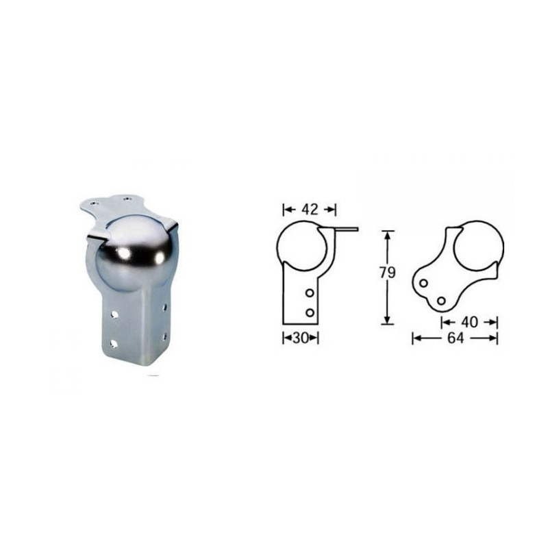 Coin à boule-renfort 81mm