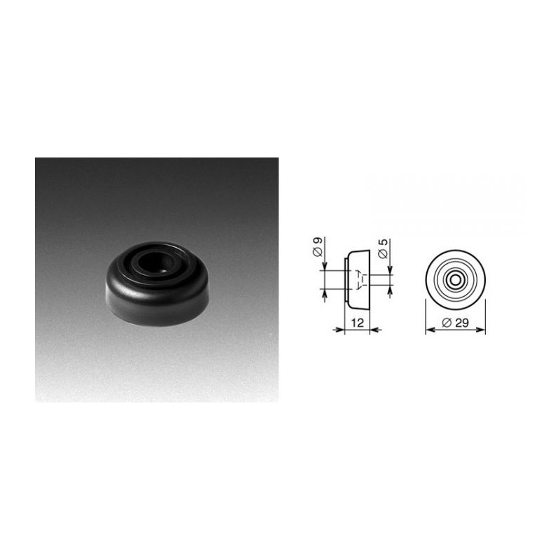 Pied plastique 28 x 12 mm