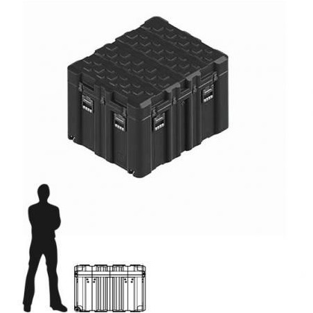 Amazon Case  982 x 799 x 713 (Int. mm), Noire, couvercle amovible