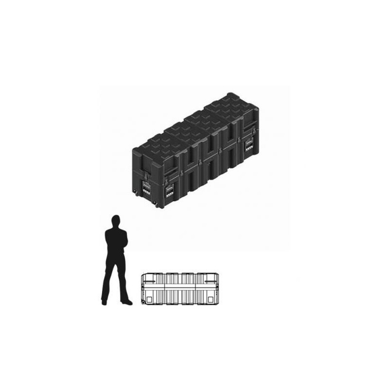 Amazon Case 1415 x 365 x 560 (Int. mm), Noire, couvercle amovible