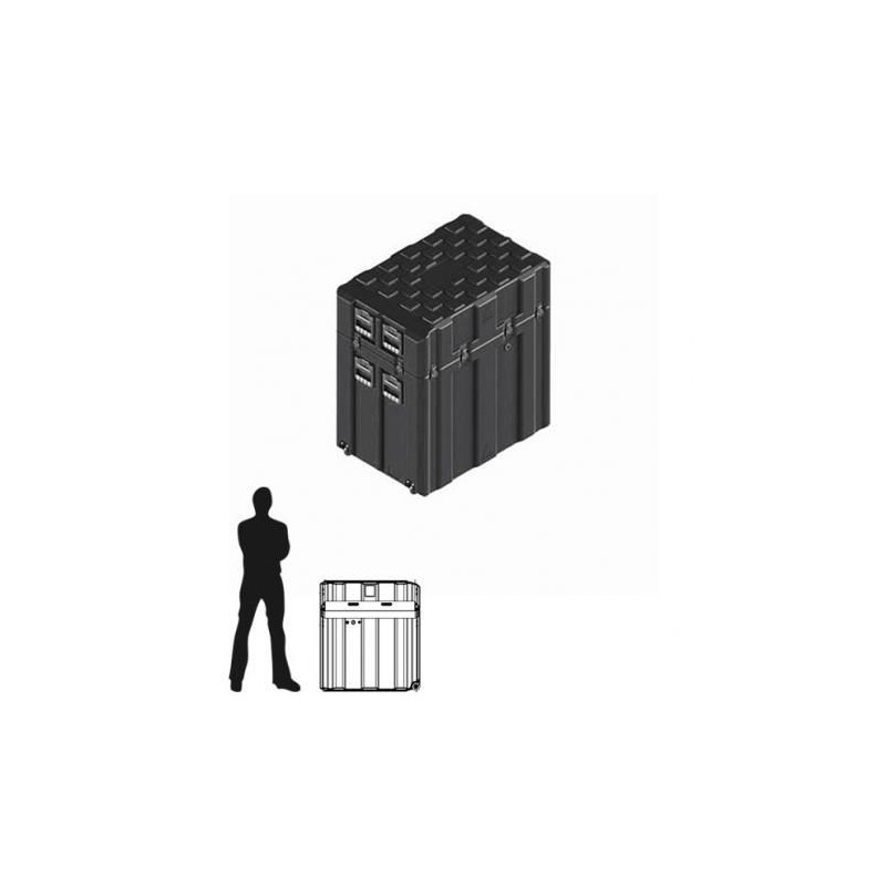 Amazon Case 840 x 540 x 960 (Int. mm), Noire, couvercle amovible