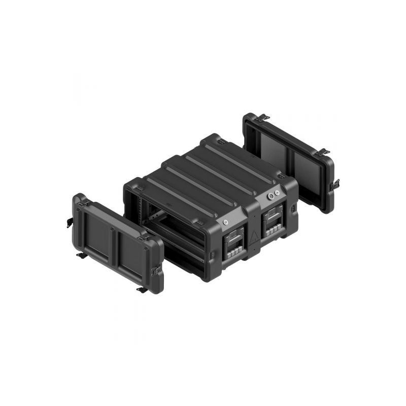 Amazon rack 4U, profondeur châssis 480 mm, couv. arrière 70 mm, Noir