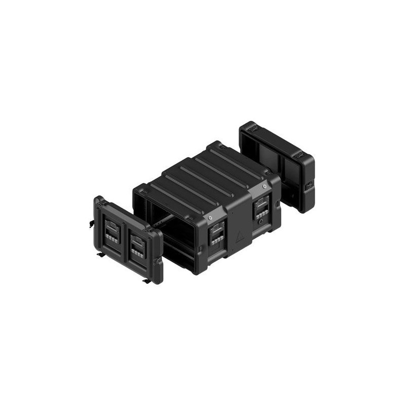 Amazon rack 6U, profondeur châssis 610 mm, couv. arrière 125 mm, Noir