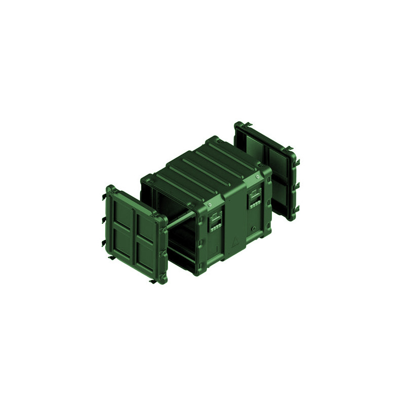 Amazon rack 10U profondeur châssis 610 mm, couv. arrière 70 mm, Vert