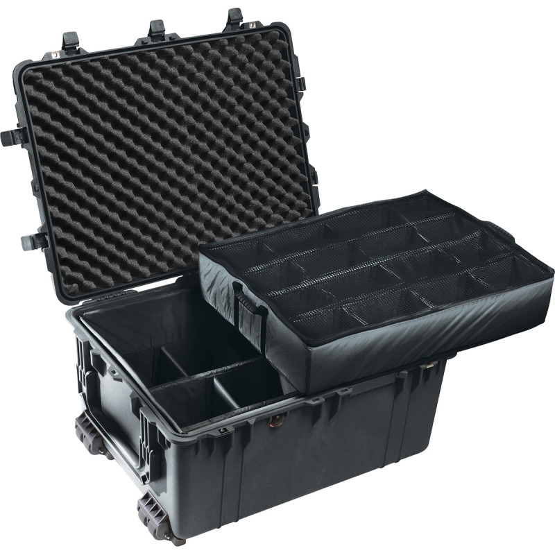 Valise Peli™ 1630 avec kit de cloisons Velcro, noire