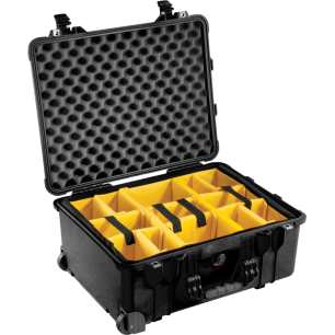 Valise Peli™ 1560 avec kit de cloisons Velcro, noire