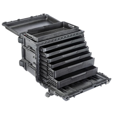Peli™ 0450 Caisse à outils mobile 4 petits tiroirs 2 grands tiroirs