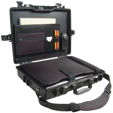 Valise Peli™ 1495 avec emplacement ordin et pochette noire