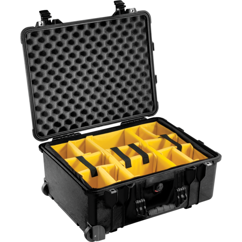 Valise Peli™ 1560 avec kit de cloisons Velcro, noire