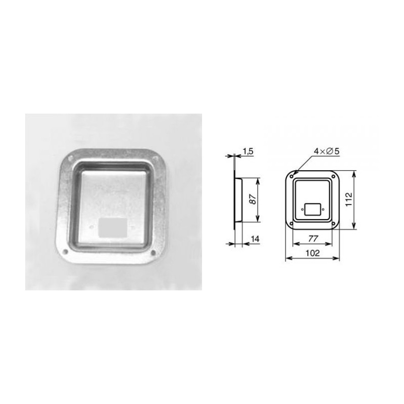 Cuvette percée pour 1 connecteur secteur