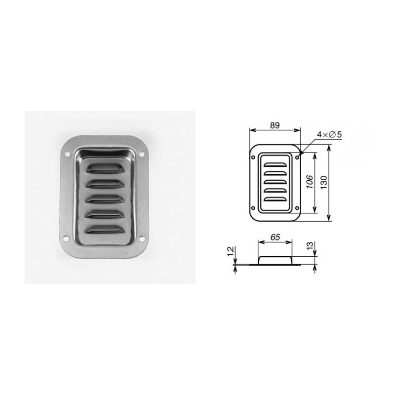 Cuvette de ventilation verticale