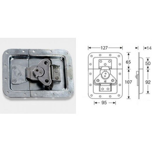 Fermeture papillon encastrée cuvette 14mm