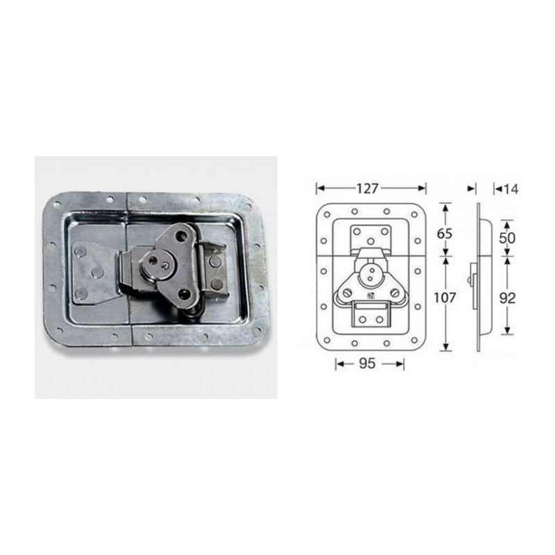 Fermeture papillon encastrée cuvette 14mm