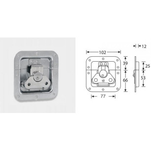 Fermeture papillon encastrée cuvette 12mm