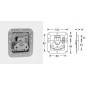 Fermeture papillon encastrée cuvette 14mm avec ressort