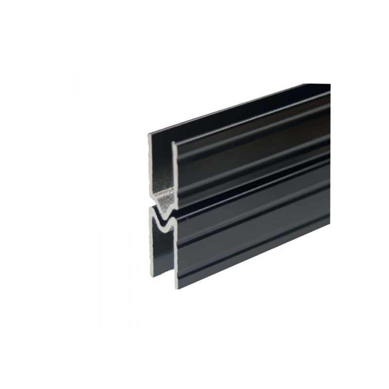 Profilé d’emboîtement mâle 7 mm noir (le mètre)