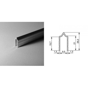Profilé d'emboîtement mâle 9.5mm (le mètre)